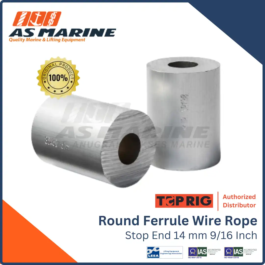 Toprig Round Ferrule / Stop End Wire Rope 9/16 Inch